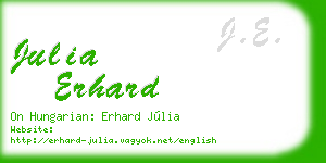 julia erhard business card